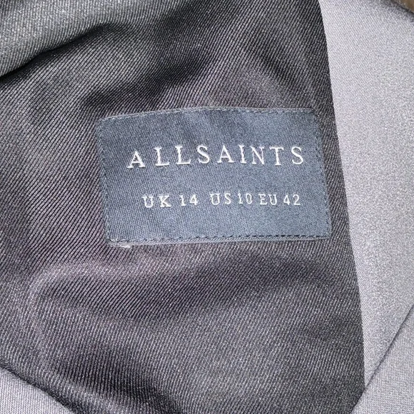 All Saints Aleida Smoke Grey Tri Blazer - Picture 6 of 7